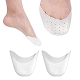 Material: Silicona EQLEF® 1pair del gel de silicona del dedo del pie Caps Ballet Pointe suave danza Atleta del protector de almohadillas para los dedos del dedo del pie del zapato con el agujero transpirable