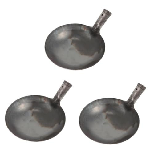 BESPORTBLE 3 Pièces Cuillère De Nettoyage des Égouts Pots Gouttière Bouteille Chauffage Cuillères Serveur Rinçage Verser Le Potage Arrosoir De Jardin Wok Friture Frire Le Fer Grey