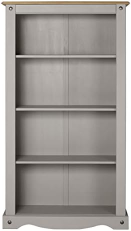 Mercers Furniture Corona Grey Wax Medium Bookcase