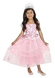 Wicked Glinda Dress for Girls Premium Official Costume Pink Bubble Dress & Shiny Tiara, with Holographic Sequin Details that Provide Shimmer and Shine! [Amazon Exclusive]