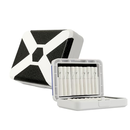 HLMNAKE Organiser Case for iQOS iluma Tobacco Sticks, 20 Card Slots and PC Plastic + PU Leather Protective Case Accessory with Black Lychee Pattern