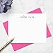 Personalized Stationary Note Cards and Envelopes for Women with Name in Lowercase Script, Choose Ink & Envelope Colors and Set Size, Custom Set of Flat A2 Notecards (Font Style #8)