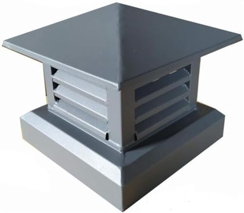 Aluminum Alloy Chimney Cowl Cap - Rainproof Vent for Roof, Ideal for Villas & Townhouses, Durable Ventilating Pipe Cover, Weather-Resistant Design,Brown,25x25cm