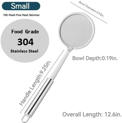 Miniatura 2 de A versatile 3-piece strainer set made of food-safe 304 stainless steel with handles, ideal for loose-leaf tea, cocktails, juice, and baking needs