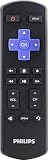 PHILIPS Roku TV Replacement Remote Control by Philips, Works with Netflix, Hulu, Disney Plus, Sling, Apple TV, and More, IR Remote Control, Black, SRP6220R/27
