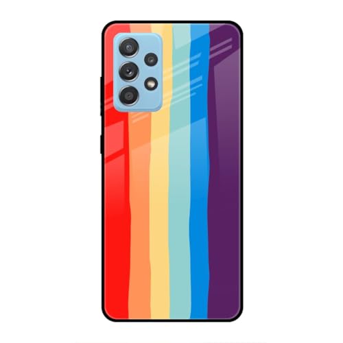 Image of SmashItUp Rainbow | Multicolour | Pattern | Red Designer Printed TPU Metal Case Mobile Back Cover for Samsung A53 5G