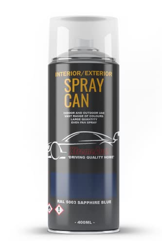 Xtremeauto Spray Paint Finish For Indoor And Outdoor Use Garden Cars Home Kitchen Bathroom Furniture Art Craft Bikes Radiators Metal Wood Plastic Glass UPVC Stone PVC RAL 5003 Sapphire blue