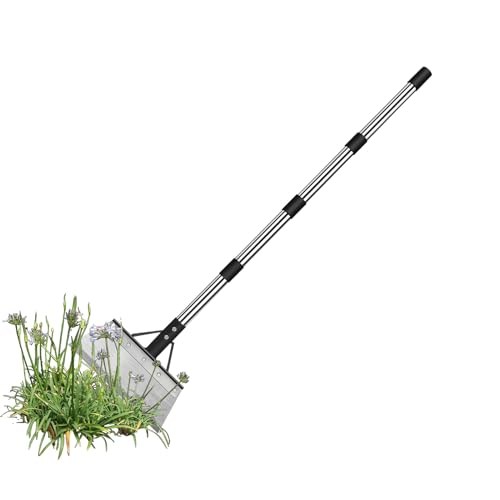 Weqizuerqi Pala da Giardino per Pulizie | Pala Neve Piana Con Manico Regolabile | Attrezzo Manuale Multifunzione per Cortile Terrazzo Viali Giardino