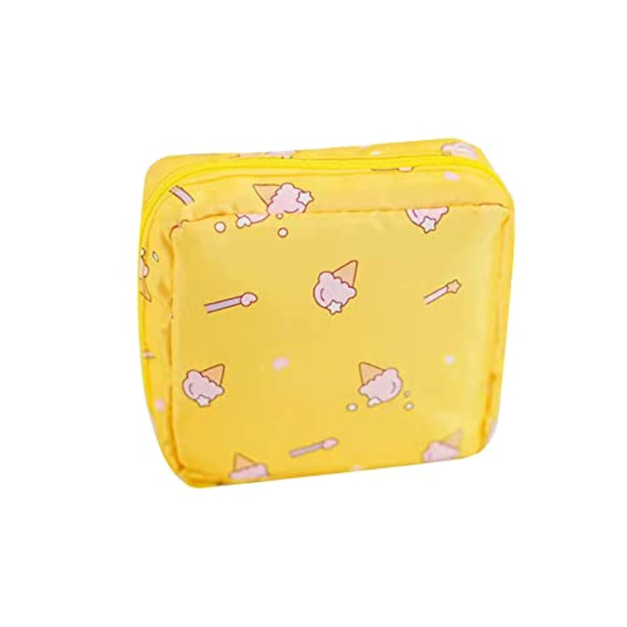 Lovely Yellow Ice Cream Storage Bag for School Supplies