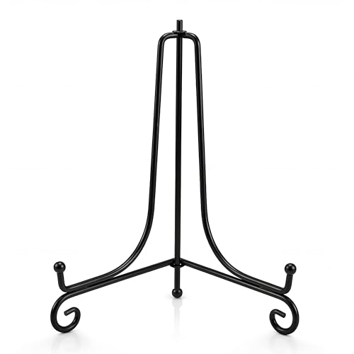 Artliving Plate Stands for Display, 10 Inch Black Iron Easel Plate Display Photo Holder Stand, Displays Picture Frames, Decorative Plates, Tablets and Art (2 pack)