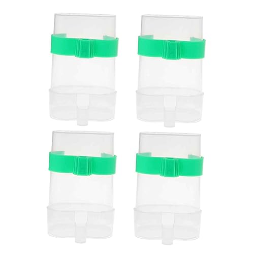 BAZEITFLOW 4個自動鳥飲水器 鳥用プラスチック製フィーダー パラット用水飲み