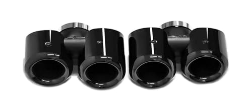 Tubo de escape trasero para Defender 90 110: Silenciador cuádruple de acero inoxidable negro