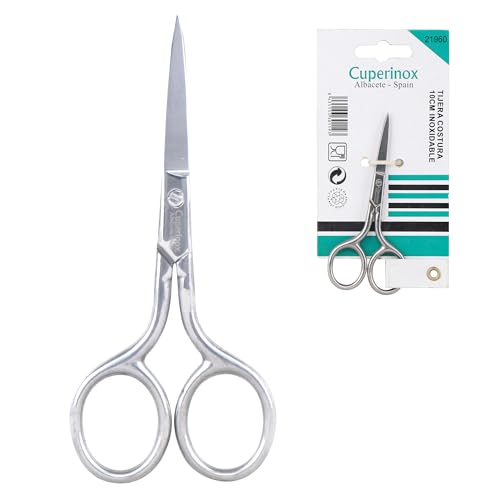 CUPERINOX® Couture Series - Tijera Costura Profesional 10 cm | Acero Inoxidable de Alta Precisión | Corte Fino para Detalles y Acabados | Uso Doméstico y Profesional