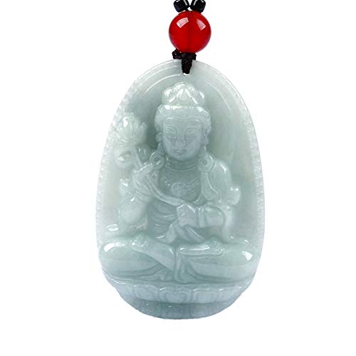 Pendentif Mahasthamaprapta en jadéite élimine le stress grâce au collier de protection naturelle
