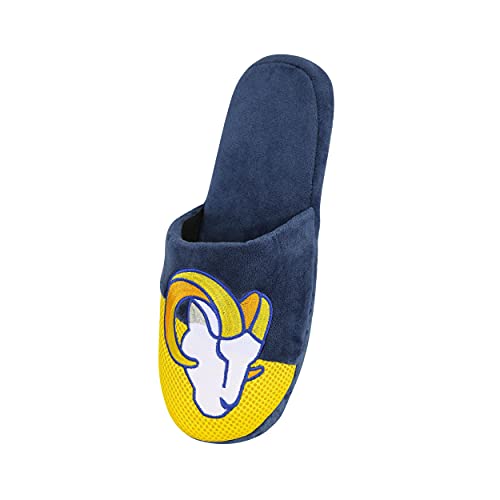 Foco Los Angeles Rams Nfl Mens Logo Staycation Slippers - M #TOP2