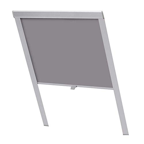 UISEBRT Store Enrouleur Occultant pour Fenêtre de Toit Velux, avec revêtement Thermique (Gris, 104) Cover