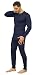 Moet Fashion Men's Soft 100% Cotton Thermal Underwear Long Johns Sets - Waffle - Fleece Lined (X-Large, Fleece Lined - Navy)