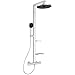 Ideal Standard – Ceratherm Alu+ Sistema doccia con miscelatore termostatico, con 2 ripiani, doccetta a 2 funzioni e soffione doccia a 2 funzioni, Silver