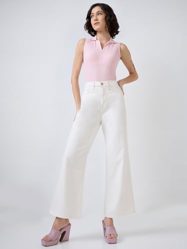 Image of Spykar High Rise Wide-Leg Loose Fit Jeans for Women