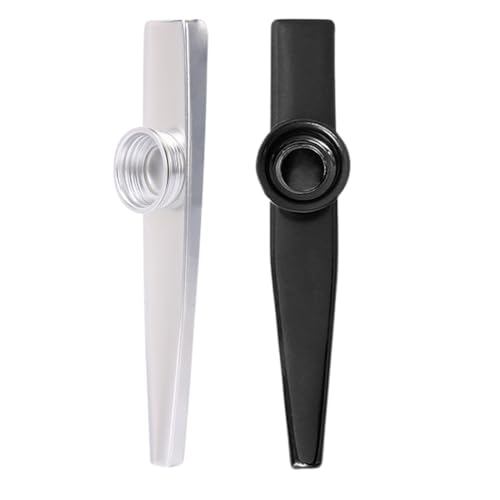 KEQAR 2 Pcs Set Kazoo Instrumento de Metal, Para Niños y Amantes de la Música, Kazoo Infantil