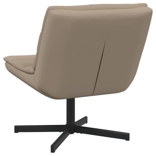 Chaise pivotante cappuccino polyuréthane 63x75x76cm fauteuil de bureau 360