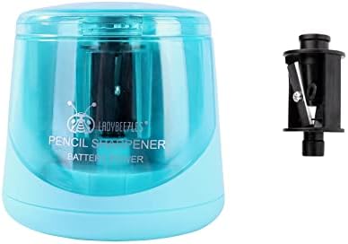 LADYBEE7LES AA Battery Power Electric Pencil Sharpener, Portable &Automatic Sharpening for Wooden Pencil, a Replacement Blade Contained, Pencils and Battery not Included