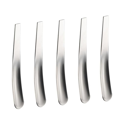 BIUDECO 5 pezzi Cucchiai Colazione in Acciaio Resistente Cucchiai per Uova Ergonomici per Gelato e Dolci Posate da Cucina Pratiche per Tea Party e Feste