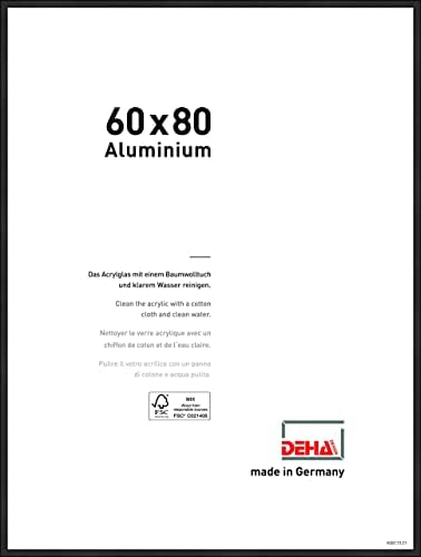 DEHA Design aluminium picture frame Boston, 50x70 cm, Jet Black Matt