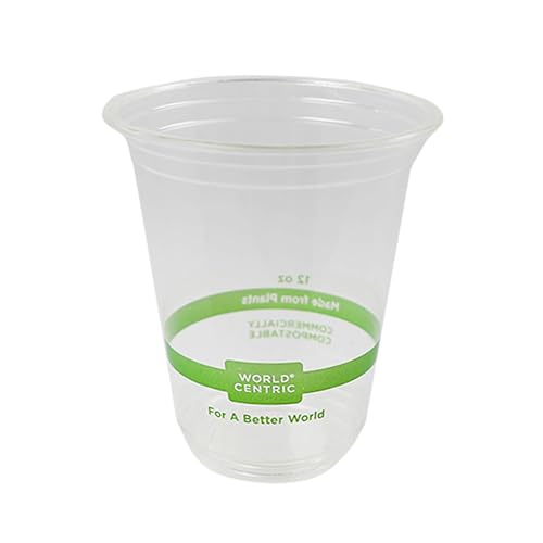 World Centric Compostable 12 oz Clear Cold Cups