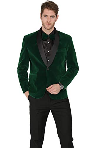 Mage Male Men's 2 Piece Suit Shawl Lapel One Button Tuxedo Slim Fit Velvet Blazer Party Dinner Jacket & Pants #TOP3