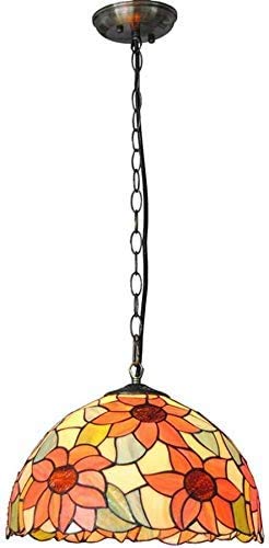 HPTHLY Tiffany Style Pendant Ceiling Light In Stained Glass Corridor Art Chandelier For Bar Cafe Hallway Hanging Fixture