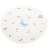 FESTFENDS Ceramic Food Dish 7.5-inch Butterfly Pattern Decorative Plate Multi-Function Serving Tray for Snacks