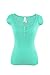 Women/Juniors Ribbed Henley Scoop-Neck Short Sleeves Tee Shirt