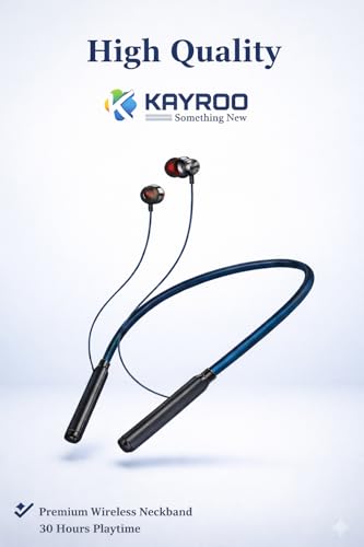 Image of Wireless Bluetooth Neckband with Bluetooth 5.3, 30 Hours Playtime, Deep Bass Audio, Type-C Fast Charging, Comfortable Magnetic Earbuds