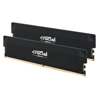 Crucial Pro RAM DDR5 32GB (2x16GB) 6000MHz CL36, Overclocking Gaming, Intel XMP 3.0 / AMD Expo, PC Memoria, Negro – CP2K16G60C36U5B