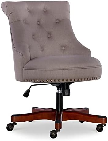 Office Chair Wood Upholstered Office Chair in Dolphin Gray Desk Chair Gaming Chair