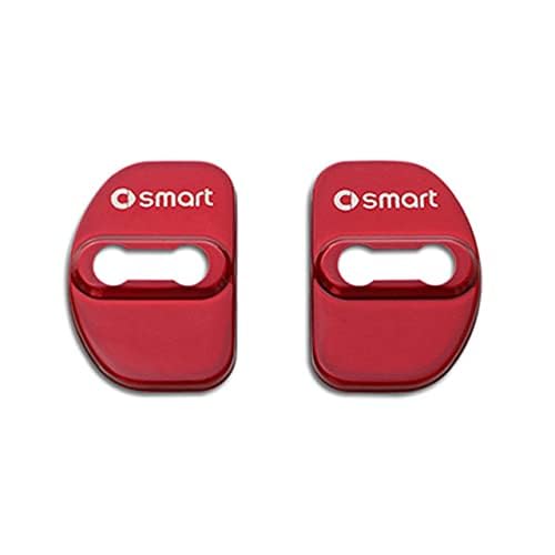 Copri serratura per auto da 4 pacchi per Smart 453 451 450 Fortwo, copertura protettiva per decorazione serratura porta in acciaio inossidabile, accessori per protezione interna,RedB