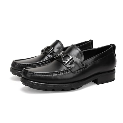 Casual Dress Shoes for Men, Premium Formal Buckle Dress Loafers Business Slip-on Penny Loafer for Mens 5
