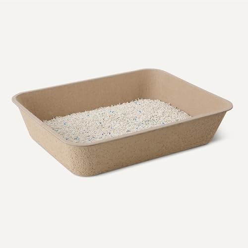 Amazon Basics Disposable Cat Litter Box, Travel & Home, Large 14.4\"x18.1\", 6-Pack