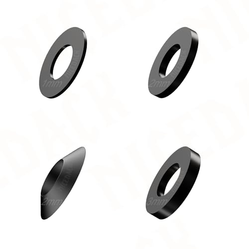 NICEDACK 4 Stück Aluminiumlegierung Unterlegscheibe für M12 Fahrrad-Steckachse, Flache und Konische Unterlegscheiben Wird verwendet, um die Länge von Fahrrad Steckachse anzupassen