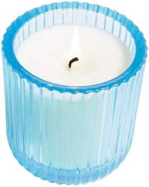 Hillhouse Naturals - Citronella Candle - Outdoor Scented Candle - Soy Wax Blend & Essential Oils - with Sea Salt, Driftwood & Citronella - Made in the USA - Colored Glass Jar - Seaside - 8 oz