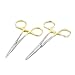 2 PCS Gold Handle Premium O.R Grade Mosquito HEMOSTAT Locking Forceps 5