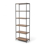 HEMAX Libreria con 6 Ripiani e Design Moderno, Mobile Multiuso Salvaspazio