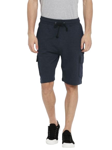 Men's Terry Cargo Shorts, Side Pocket with Cargo Pockets-image-43