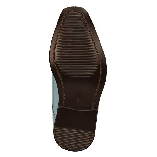 Libertyzeno Boys Eel Print Genuine Leather Kids Dress Shoes 1005 Blue 7 Big Kid #TOP5