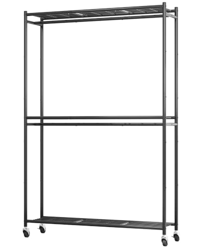 Sakugi Kleiderständer auf Rollen, 115 x 31 x 202 cm, Offener Kleiderschrank – Ansicht 1