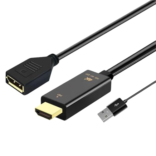 Image of SANCY HDMI to DP Adapter /Converter 4K 60Hz HDMI Male to DisplayPort Female for PC Laptop