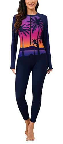 Halcurt Ladies Rash Guard One-Piece Swimsuit L