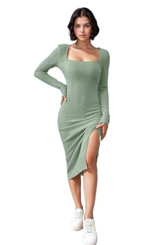 Image of KOTTY Women's Flowy Midi Round Neck Plus Size Dress