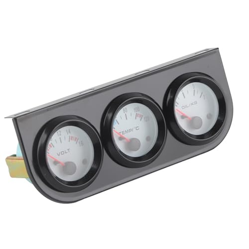 Dreifach-Automobil-Dreifachmessgerät-Set, 24 X 10 X 8 Universal-Auto-Dreifachmessgerät-Kit, Wassertemperatur, Volt, Öldruckmesser, 52 Mm Instrumenten-Auto-Kit